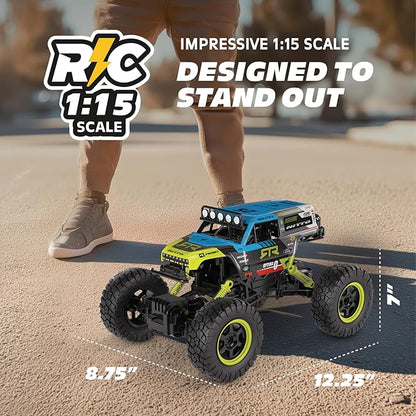 Vaughn Gittin Ford Bronco RC Truck – 1:15 Scale 4WD Remote Control Car Officially Licensed Bronco “Brocky” 2.4GHz Full-Function Control USB Rechargeable Ready to Run