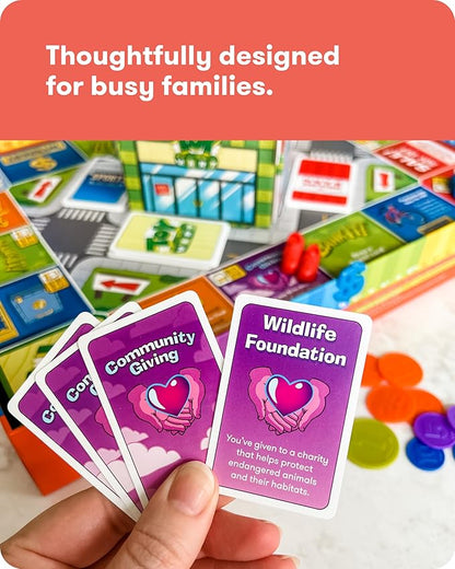 SimplyFun BankIt! - Money Game for Kids - Learn to Save Spend Donate Earn Bank Interest and More - Game for Kids Ages 8 and Up 1 to 4 Players