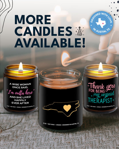 North Carolina Candle, Unique North Carolina Themed Gifts for Men and Women, Best NC State Gifts for Moving Away, Thoughtful Home Sick Presents, Ideal for Birthday, Christmas, Graduation, Gift Ready