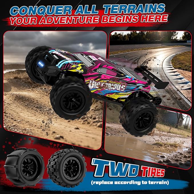 1:16 4WD Brushless rc Cars 70+KM/H(Peak) High Speed Remote Car RC Trucks 4X4 Offroad with 3000mAh Batteries Boys RC Truggy Toys are Easter and Birthday Gifts for Youth Aged 14+