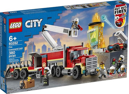 LEGO City Fire Command Unit 60282 Building Kit Fun Firefighter Toy Building Set for Kids New 2021 (380 Pieces)