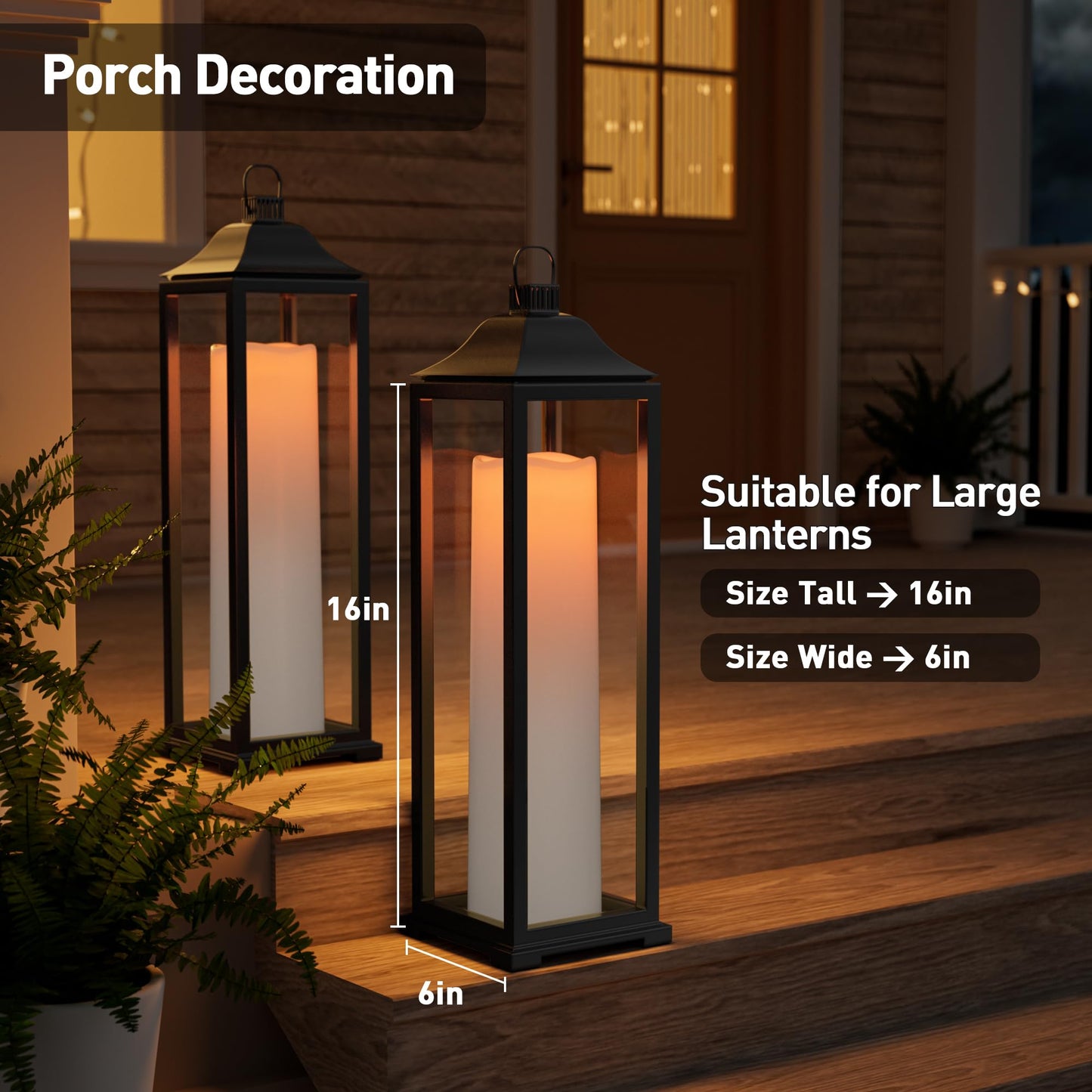 14"×4" Large Outdoor Candles with Timer Waterproof LED Flameless Pillar Candles Battery Operated with Remote Flicking Plastic for Home Decoration Porch Patio Wedding Fireplace Lantern, White 2Pcs