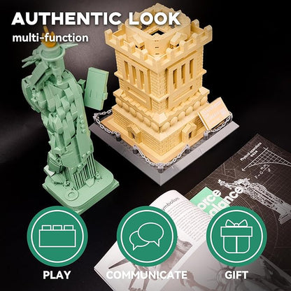 ArtorBricks Statue of Liberty Architecture Model Kit - 1577-Piece Premium Building Set for Collectors Detailed Display &amp Thoughtful Gift Idea