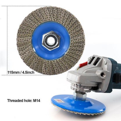 HOMESOM 4.5 Inch Flap Sanding Disc 60/120/200/400 Grit with 5-8/11 Abrasive Grinding Wheel, Flap Wheel for Glass Stone Granite Concrete