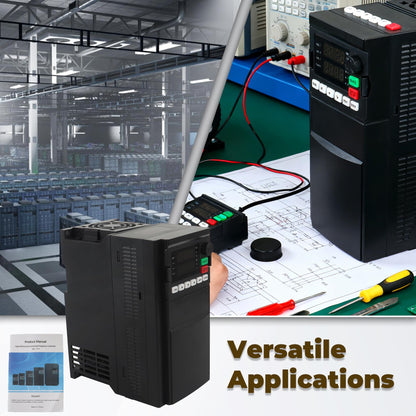 kimllier 7.5KW 10HP Variable Frequency Drive 220V 1 or 3 Phase to 208-240V 3 Phase Converter Motor Speed Controller