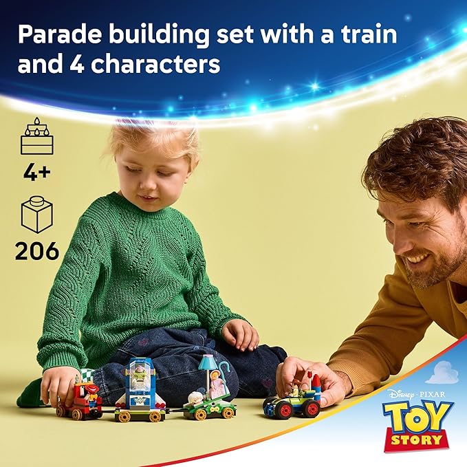 LEGO Disney and Pixar’s Toy Story Celebration Train &amp RC Car Toddler Toy - Sensory and Pretend Play Building Set for Preschool Boys and Girls Ages 4+ - Disney Gift Idea for Birthdays - 43264