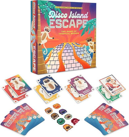 Disco Island Escape Board Game | Race Your Dancing Lemurs Across Lava Streams | Perfect Family Game | 2-4 Players Ages 8+