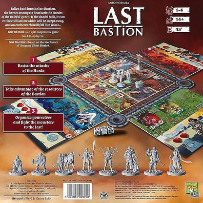 Last Bastion Board Game - Epic Cooperative Defense Game Combat the Baleful Queen's Hordes! Strategy Game for Kids &amp Adults Ages 14+ 1-4 Players 45 Minute Playtime Made by Repos Production