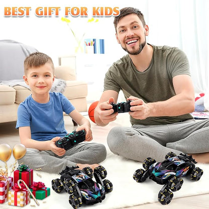 Cool 6 Wheel Gesture Control RC Stunt Car Double Sided Climbing with Music &amp Spray Boys &amp Girls Ages 6 7 8-12 Ideal Christmas &amp Birthday Gift