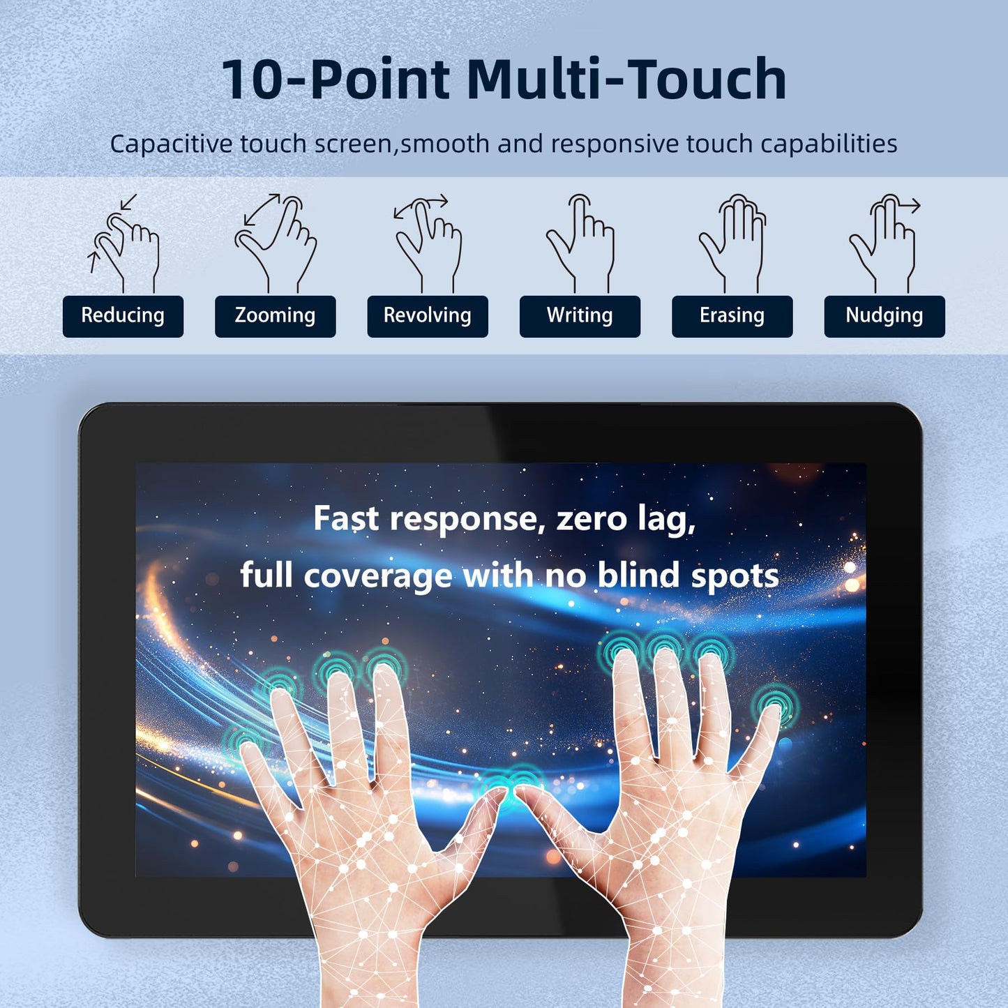 NORQIN 18.5 Inch Embedded Industrial Panel PC,All-in-One Touchscreen Computer,IP65 Capacitive Monitor,1920×1080 FHD,Windows 11 Pro,WiFi/BT,for Kiosks,Factory,Automation(12th Gen I5-1235U,16G+256G)