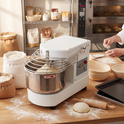 GarveeTech Commercial Food Mixer, 10.5 Qt Touch Screen Dough Mixer Machine with Timer, Security Shield, 650W Dual Rotating Dough Kneading Machine Food-grade Stainless Steel Bowl for Restaurant Bakery