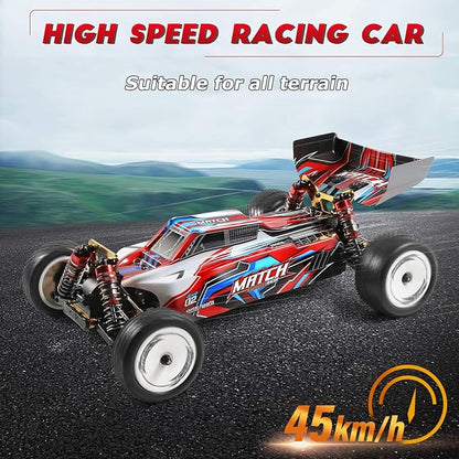 GoolRC WLtoys 104001 RC Car 1:10 Scale 2.4GHz 4WD High Speed Racing Buggy Aluminum Alloy Chassis Zinc Alloy Gear 1 Battery