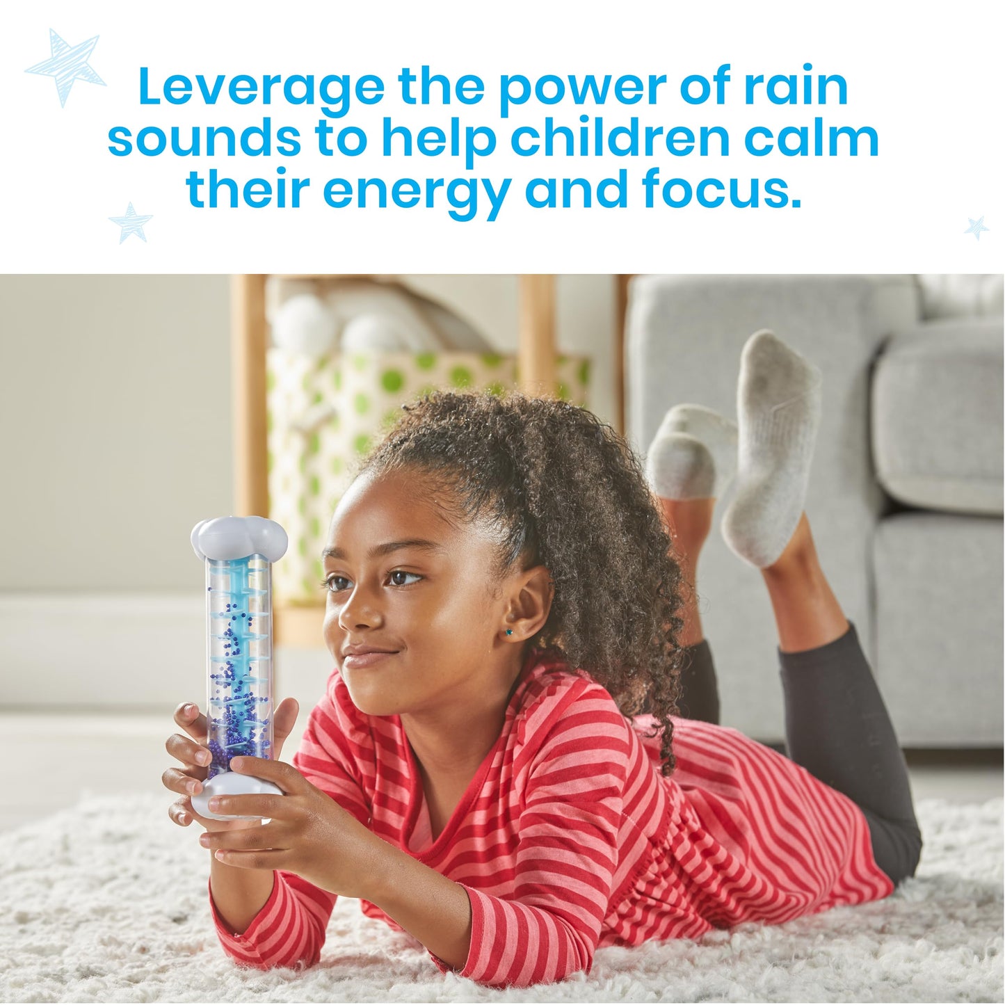 hand2mind Calming Sounds Sensory Tubes, Rain Sound Fidget Tubes, Rainstick Instrument, Toddler Sensory Toys, Calm Down Corner Supplies, Science Classroom Weather Toys, Play Therapy Activities