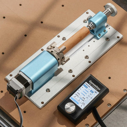 Genmitsu 3030-PROVer Ultra CNC Router Machine for Metal + 4th Axis Rotary Module Kit, 4 Jaw Chuck, 10:1 Speed Reducer, Clamped Range: Length 10-200mm