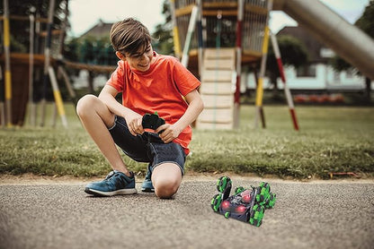 LEXiBOOK Crosslander® Flip Remote Control car up to 8km/h 360° Figure Sound and Light Effects Smoke Jet 6 Wheels Rechargeable RC45