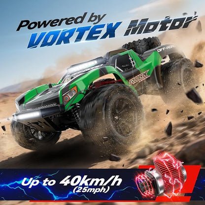 JM Racing 1:12 Fast RC Cars 40KPH 4WD Remote Control Desert Truck All Terrain Off-Road Monster Truck W/Rechargeable Battery Waterproof RTR Racing Car W/LED Lights &amp Spare Tire for Adults Boy &am