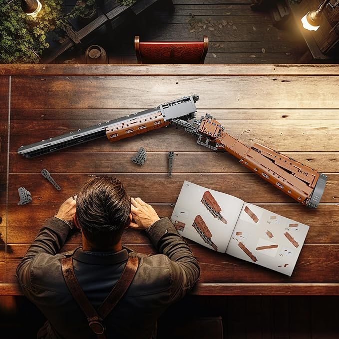 Mould King 14016 Double-barreled Shotgun Building Block 1015 PCS Military Weapon Building Set Simulation Blaster Collectible Gun Model