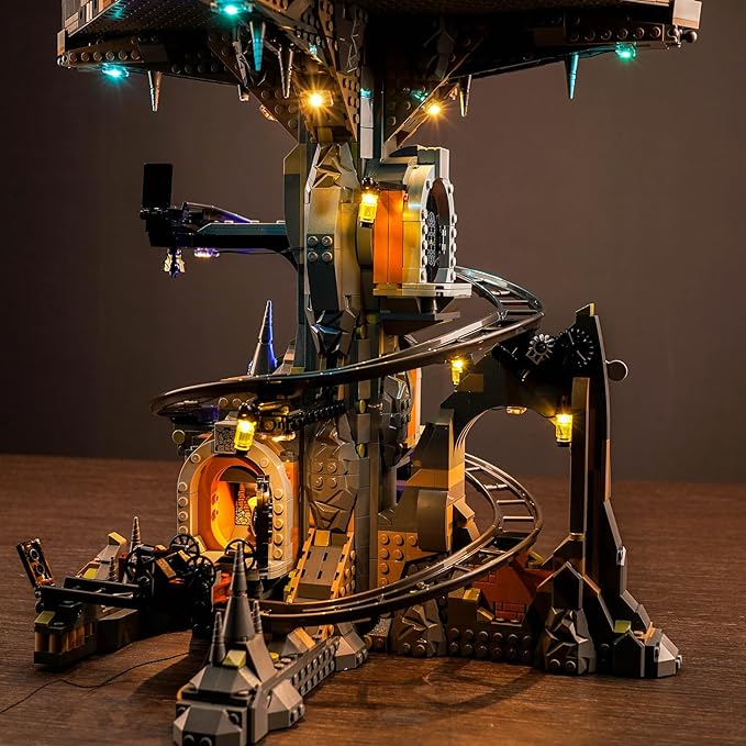 Upgraded Led Light Kit for Lego Gringotts Wizard Bank Horcrux War Building Set Music Version Compatible with Lego 76417 Model for Adults Fun Gift for Lovers (Model Not Included)