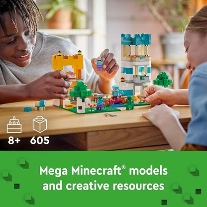 LEGO Minecraft The Crafting Box 4.0 21249 Building Toy Set Custom-Build Playset Featuring Classic Bricks Figures and Game Accessories Model Guides Spark Creativity for 8 Year Old Kids