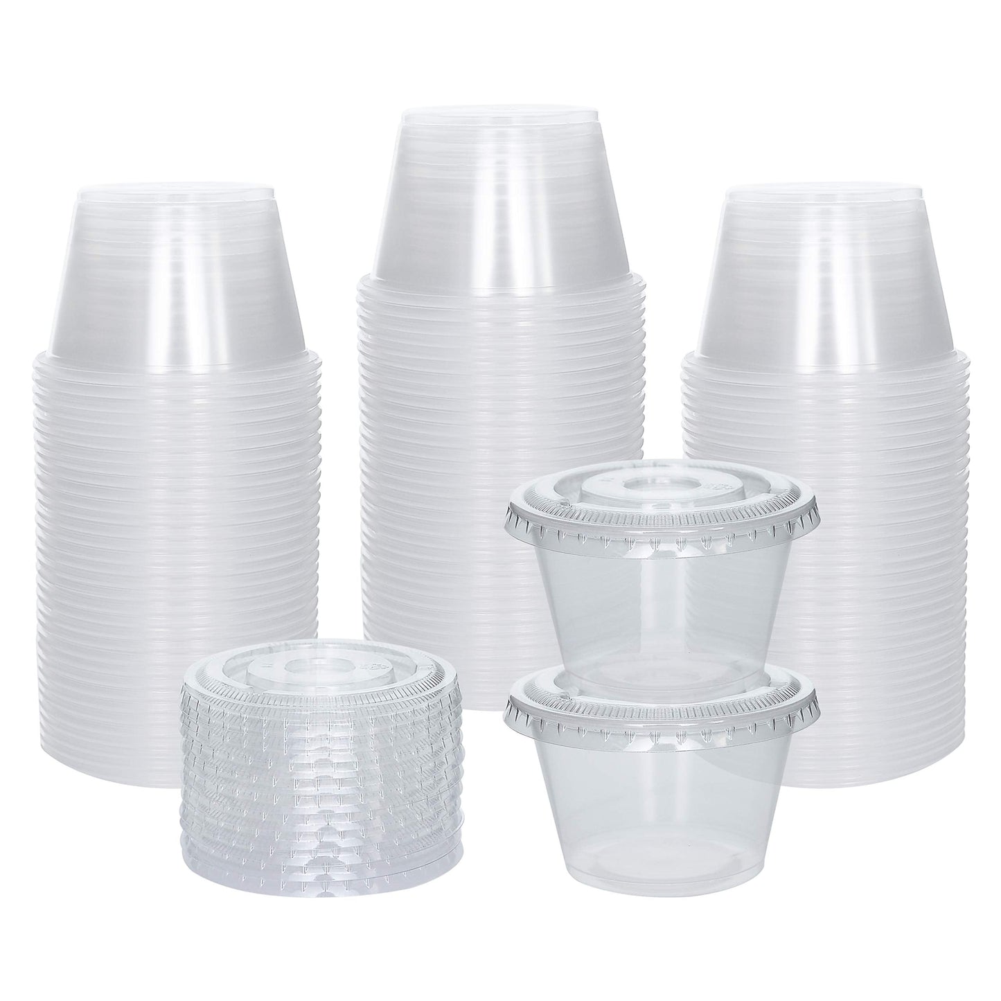 Galashield Small Plastic Containers with Lids, 4 oz, 100 Sets