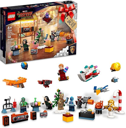LEGO Marvel Studios’ Guardians of The Galaxy 2022 Advent Calendar 76231 Building Toy Set and Minifigures for Kids Boys and Girls Ages 6+ (268 Pieces)