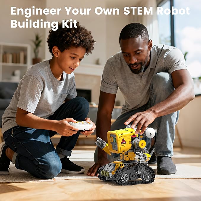 5 in 1 STEM RC Robotics Kit APP &amp Remote Control Robot Building Kit DIY Science Kits for Kids Age 8-12 8 Year Old Boy Birthday Gift