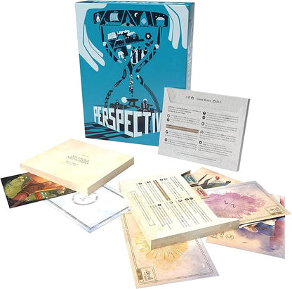 Perspectives (Blue Box) - Mystery Game Cooperative Storytelling Game Collaborative Detective Game for Kids &amp Adults Ages 12+ 2-6 Players 90 Minute Playtime Made by Space Cowboys