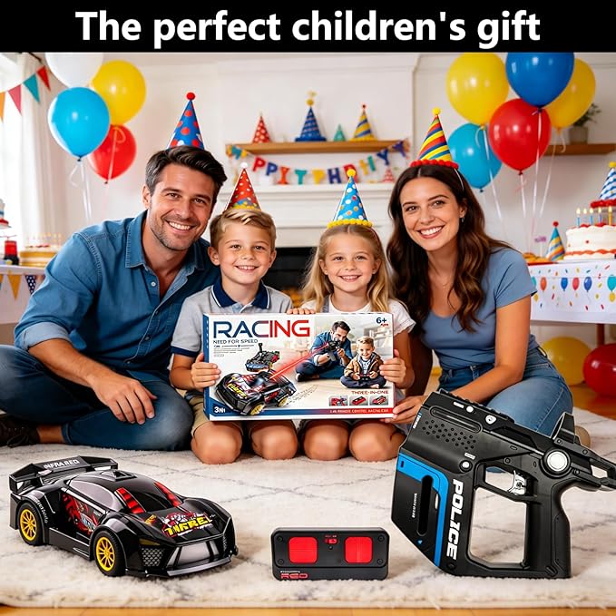 3-in-1 RC Drift Car — Sports/Racing 2-Player RC Battle Car Set Shooting &amp Flip EffectsDual Remotes60-Min Playtime 2.4GHz Parent-Child Interactive Toy Car Toy Kids Ages 6+ (red)