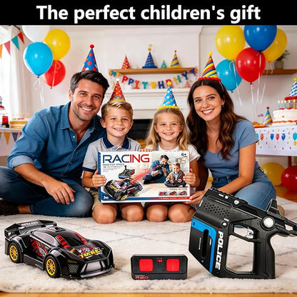 3-in-1 RC Drift Car — Sports/Racing 2-Player RC Battle Car Set Shooting &amp Flip EffectsDual Remotes60-Min Playtime 2.4GHz Parent-Child Interactive Toy Car Toy Kids Ages 6+ (red)