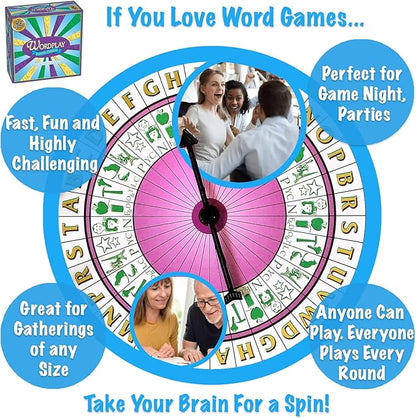 Wordplay – The Ultimate Fast-Paced Word Challenge Board Game for Family &amp Friends – Adult &amp Family Game Night Fun