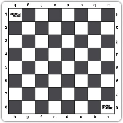 Bobby Fischer Tournament Roll Up Travel Chess Board - 20 inches - Mousepad Style with Gray Squares by WE Games