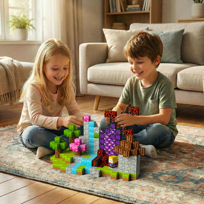 Petenjoy 150PCS Magnetic Blocks - Magnetic Building Blocks, Magnet Blocks Cubes, STEM Learning Sensory Magnet Toy for Kids Ages 3 4 5 6 7 8 9 10 11, Birthday Gifts for Boys and Girls