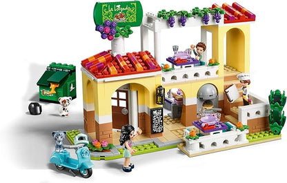 LEGO Friends Heartlake City Restaurant 41379 Restaurant Playset with Mini Dolls and Toy Scooter for Pretend Play Cool Building Kit Includes Toy Kitchen Pizza Oven and More (624 Pieces)