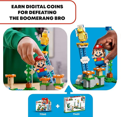 LEGO Super Mario Big Spike’s Cloudtop Challenge Expansion Set 71409 Collectible Toy for Kids with 3 Figures Including Boomerang Bro and Piranha Plant