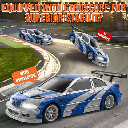 RC Drift car 1/43 Mini Rc Drift car with Gyroscope 2.4GHz Full Proportional Remote control Cars 4WD High Speed Racing with Lights Racing Tires Model Cars Gift for Adults Kids Boys Girls