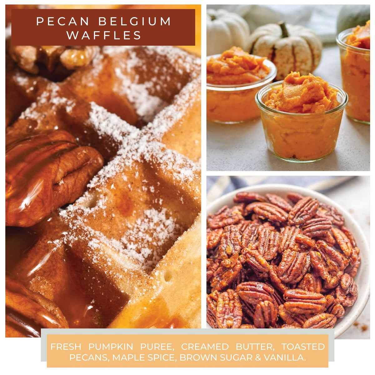 A Cheerful Giver - Pecan Belgium Waffles Mama Scented Glass Jar Candle (22oz) with Lid & True to Life Fragrance Made in USA