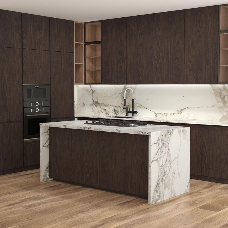 BAYYA Dark Brown Wood Grain Contact Paper Waterproof Peel and Stick Wallpaper Black Walnut Furniture Sticker for Kitchen Cabinet Table Floor Shelf Drawer Liner Self-Adhesive Vinyl Film Wall Covering