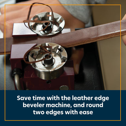 Weaver Leather Supply Master Tool Leather Edger, Manual Compact Edge Beveler, Fits 1/2" to 3" Strap Width, Leathercraft Tool for Belts, Bags, and More