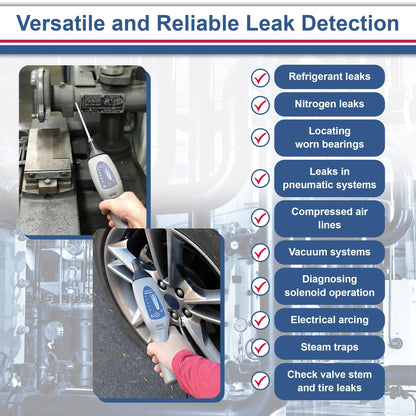 INFICON Whisper with Accessory Kit, Enhanced Ultrasonic Leak Detector, 711-203-G1,Off-White