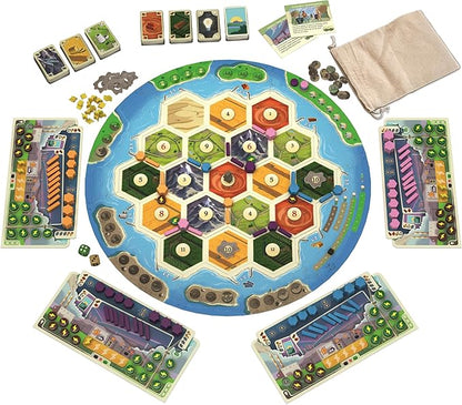 CATAN New Energies Board Game - Sustainable Resources &amp Strategy Classic Gameplay with a Modern Twist! Family Game for Kids and Adults Ages 12+ 3-4 Players 90 Min Playtime Made by CATAN Studi