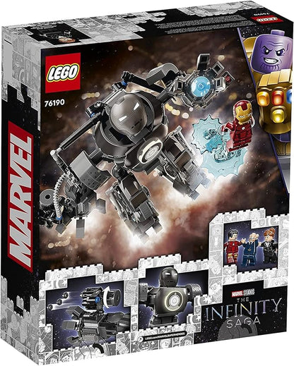 LEGO Marvel Iron Man Monger Mayhem Set 76190 Avengers Mech Building Toy Action Figure with Iron Man Obadiah Stane and Pepper Potts Minifigures Gift for 9 Plus Year Old Boys and Girls
