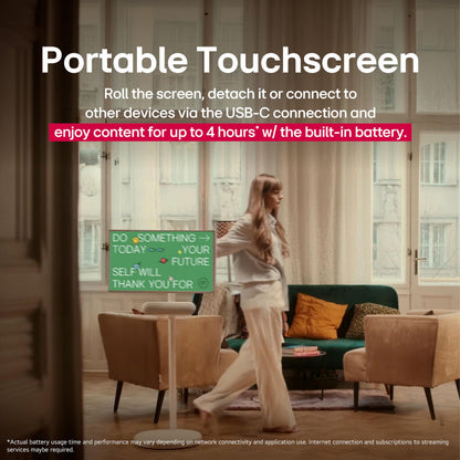 LG 27-Inch StanbyME 2 with Folio Cover, Portable Touch Screen TV, Dolby Vision, HDR10, Filmmaker Mode, Built-in Battery, Full Swivel Rotation (27LX6TYGA, 2025)
