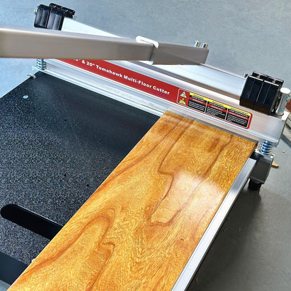 20" Pro Max laminate & Rigid core Vinyl Floor Cutter, Cuts up to 20" Wide and 11/16" (17mm) Thick; How About The Demo? Full cuts Engineered Hardwood; LVP/T, SPC, RVP, VCT, WPC, PVC; Super Powerful!