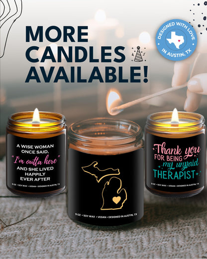 Michigan Candle, Unique Michigan Themed Gifts for Men and Women, Best Sentimental Souvenir Gifts for Moving Away, Thoughtful Home Sick Presents, Ideal for Birthday, Christmas, Graduation, Gift Ready