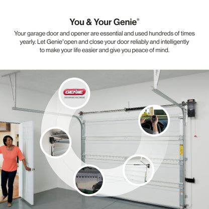 Genie 6072H-B Wall Mount Garage Door Opener with Battery Backup, Wall Mounted & Space Saving