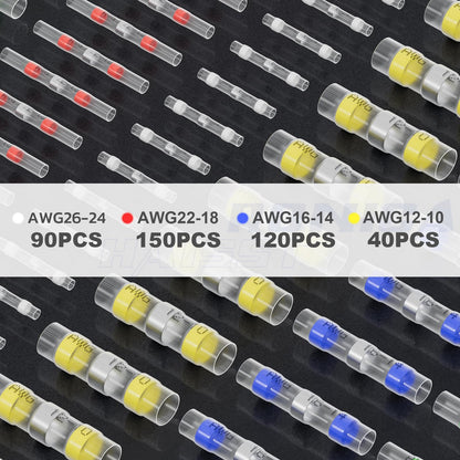 haisstronica 520PCS Connectors + 400PCS Connectors + Wire Stripper and Crimping Tool + Heat Gun