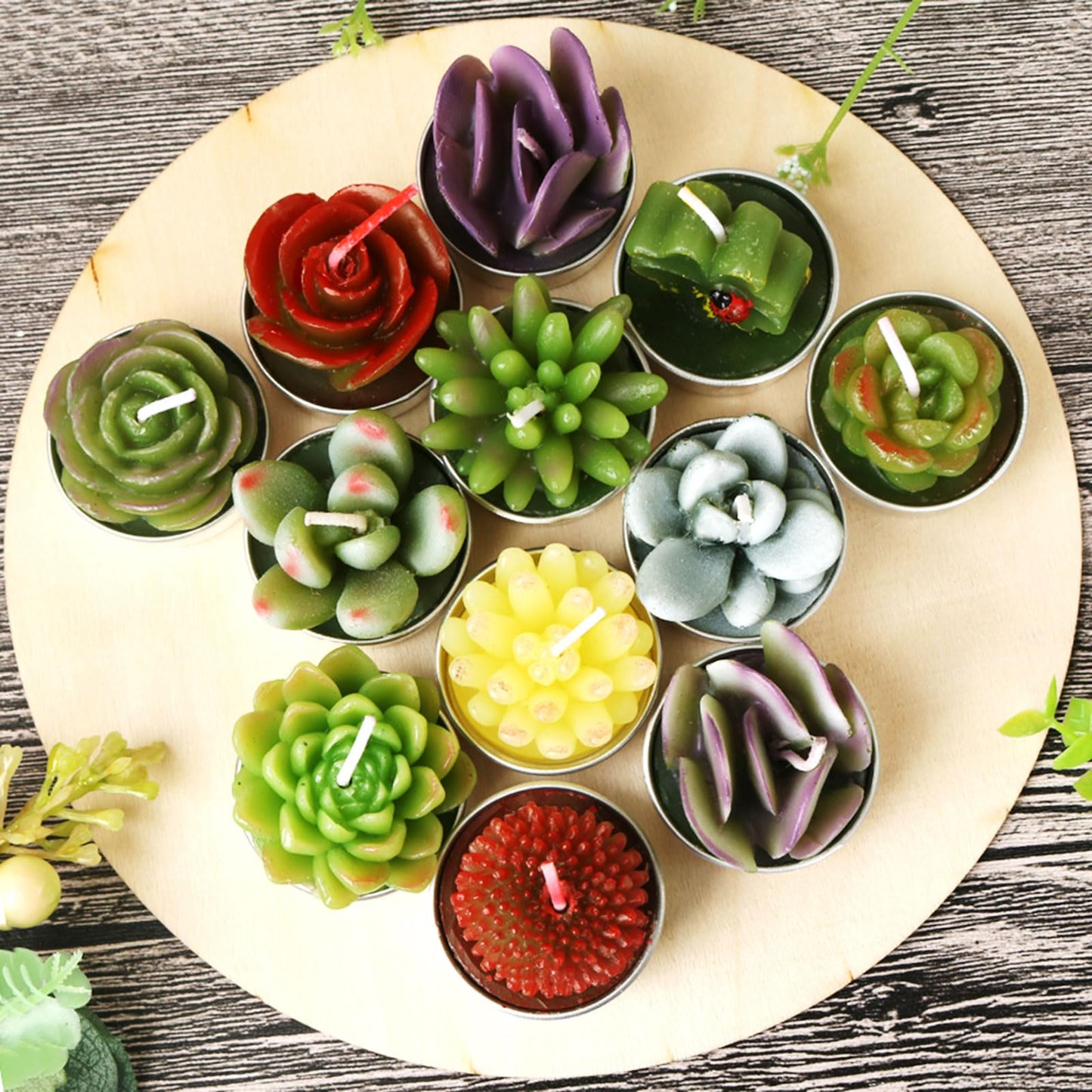 AIXIANG 12Pcs Cactus Candles Succulent Ornaments Candles, Wedding Favors for Guests, Bridal Shower Favors, Baby Shower Favors, Christmas Gifts