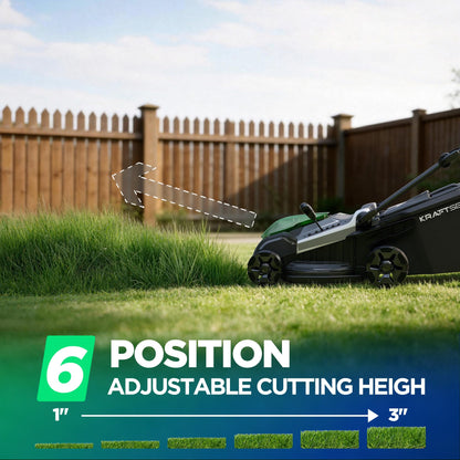 18" 40V Cordless Lawn Mower for Small to Medium Yards, Capable of Gas-Like Cuts with Brushless Motor, Used for Mulching/Bagging, 6 Heights for Seasonal Grass, Dual 5.0Ah Batteries Included