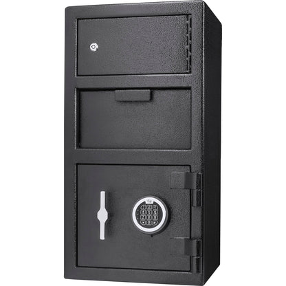 Barska Advanced Digital Keypad Compact Depository Drop Safe with Master Code + 5 Codes & Dual User Mode, Black, 0.72/0.78 Cubic Ft