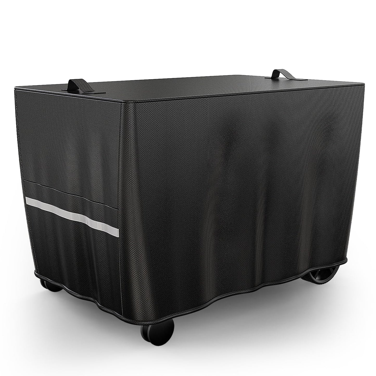 BBQMall Pizza Oven Cart Table Cover, 53 x 26 x 28 in Outdoor Grill Table Cover with 600D Weather-Resistant Fabric and Drawstring, Patio BBQ Prep Table Cover for Rolling Kitchen Cart